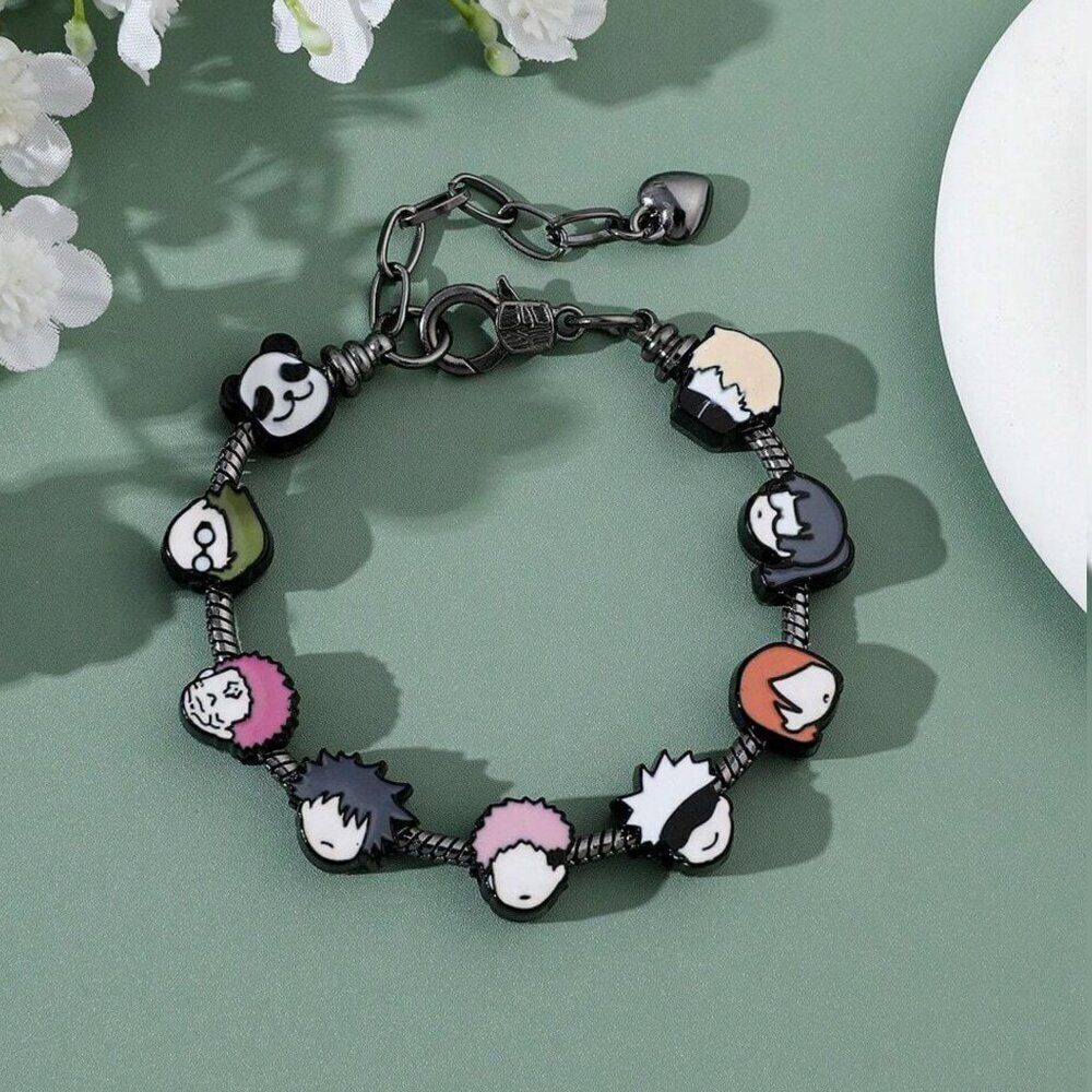 Jujutsu Kaisen Character Charm Bracelet – Anime Chibi Style Adjustable Jewelry - Picture 4 of 7